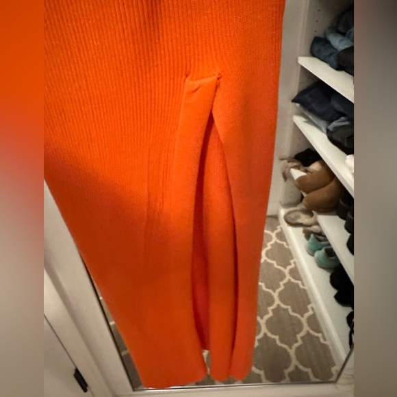 Orange keyhole midi dress with slit- NEW with tags!! - Picture 4 of 5